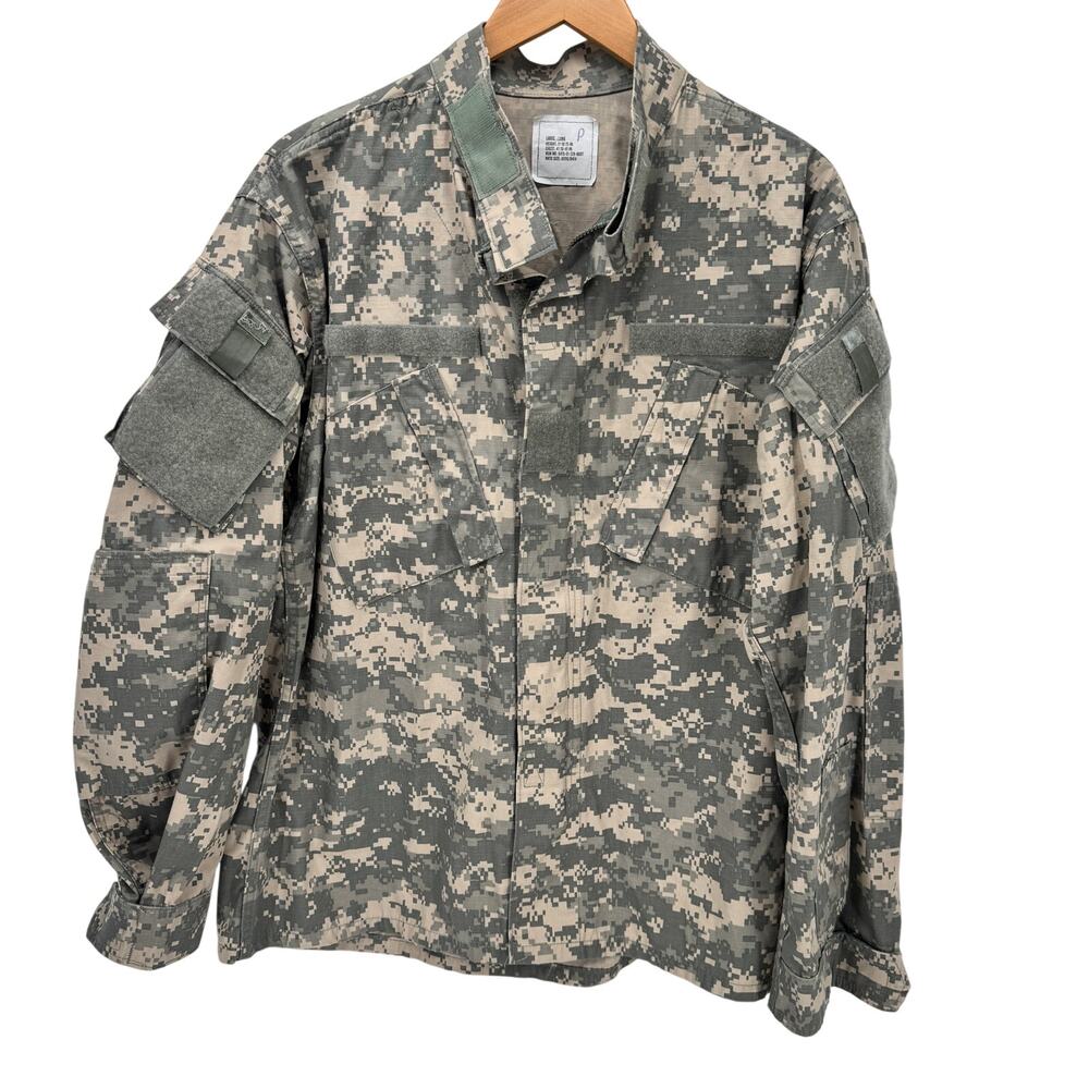 Military Jacket Mens Large Long Digital Camo Army Combat Uniform Golden MFG
